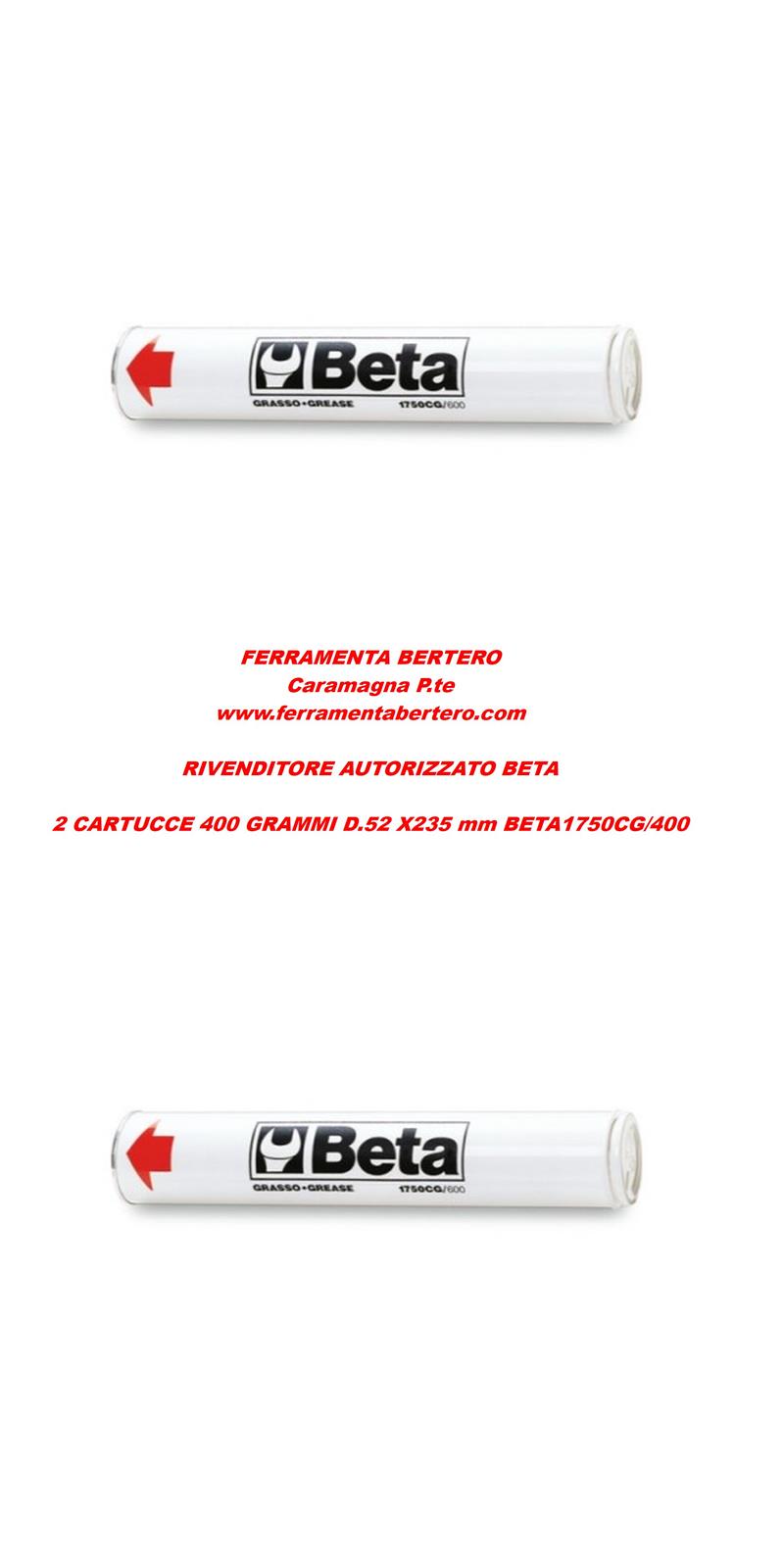 CARTUCCE GRASSO BETA 1750CG 400 GRAMMI 